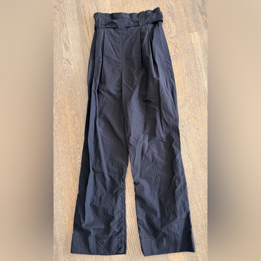 GANNI Black Paperbag Belted Trousers - Picture 4 of 9